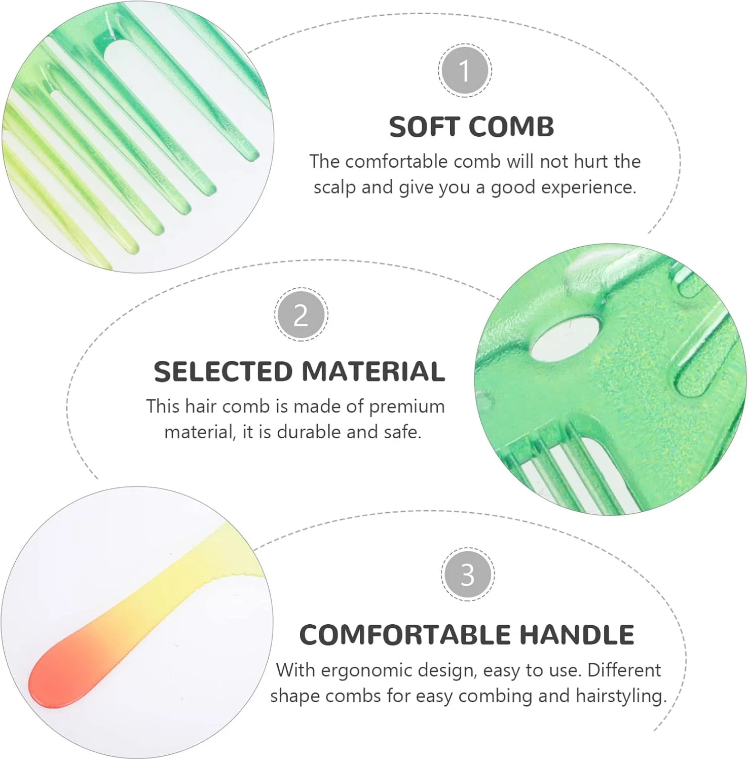 یک ست شانه آرایشگری سالن شامل شانه دم موشی، شانه دندانه ریز، شانه برش و شانه حالت دهی برای آقایان و بانوان یک ست شانه آرایشگری سالن شامل شانه دم موشی، شانه دندانه ریز، شانه برش و شانه حالت دهی برای آقایان و بانوان