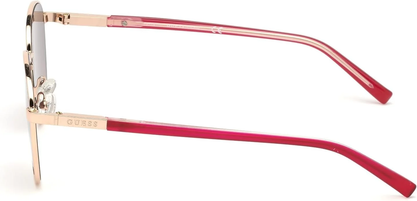 عینک آفتابی بیضی شکل GUESS 19307231 مدل GU304128F53 طلایی رز براق/قهوه ای گرادیان унисекс