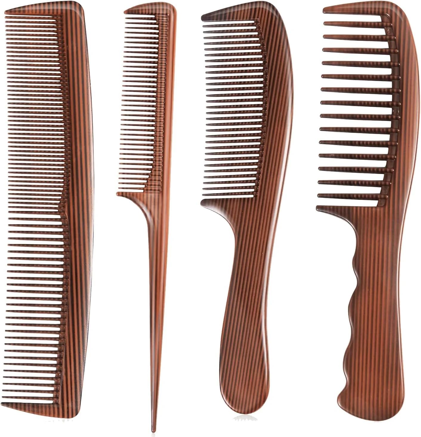 مجموعه شانه مو طرح چوب 4 عددی، شانههای حالت دهنده حرفهای مو برای مردان، شانههای باز کننده گره، شانه دم موشی، مناسب موهای فر، مقاوم در برابر حرارت، ضد الکتریسیته ساکن، باز کننده گره (مشکی) مجموعه شانه مو طرح چوب 4 عددی، شانههای حالت دهنده حرفهای مو برای مردان، شانههای باز کننده گره، شانه دم موشی، مناسب موهای فر، مقاوم در برابر حرارت، ضد الکتریسیته ساکن، باز کننده گره (مشکی)