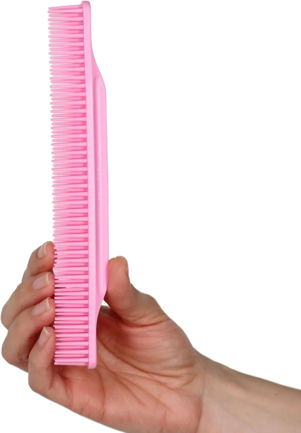 شانه باز کننده گره مو 3 ردیفه Allegro Combs مدل #70، صورتی روشن - ایده آل برای خانم ها و آرایشگران موهای فر، حالت دهنده فر، ساخت آمریکا، 1 عدد