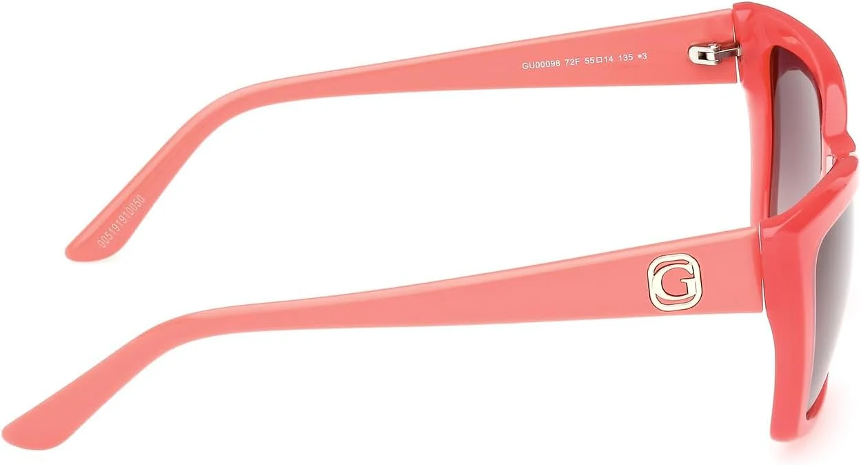 عینک آفتابی زنانه گس مدل NORMAL CAT با فریم کامل، صورتی، سایز 55