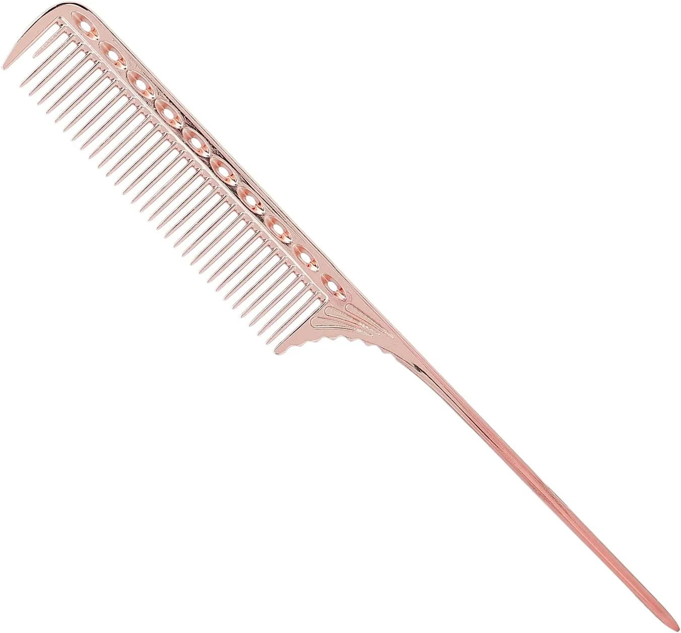 شانه فرق سر Cryfokt، شانه دم موشی سبک وزن و بی ضرر برای مو و پوست سر برای خانم ها برای جدا کردن، شانه زدن به عقب و حالت دادن (رزگلد)