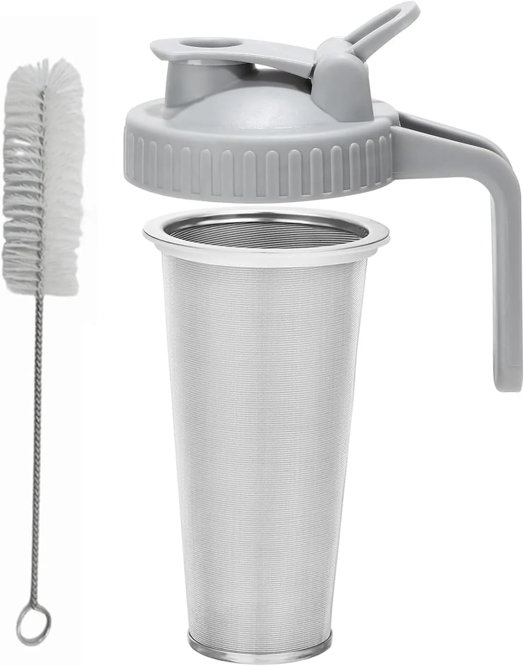 فیلتر قهوه کلد برو Fowecry با درب خروجی برای شیشه های دهان گشاد 32 اونسی، صافی استیل ضد زنگ 304 با حلقه آب بندی، استفاده آسان فیلتر قهوه کلد برو Fowecry با درب خروجی برای شیشه های دهان گشاد 32 اونسی، صافی استیل ضد زنگ 304 با حلقه آب بندی، استفاده آسان