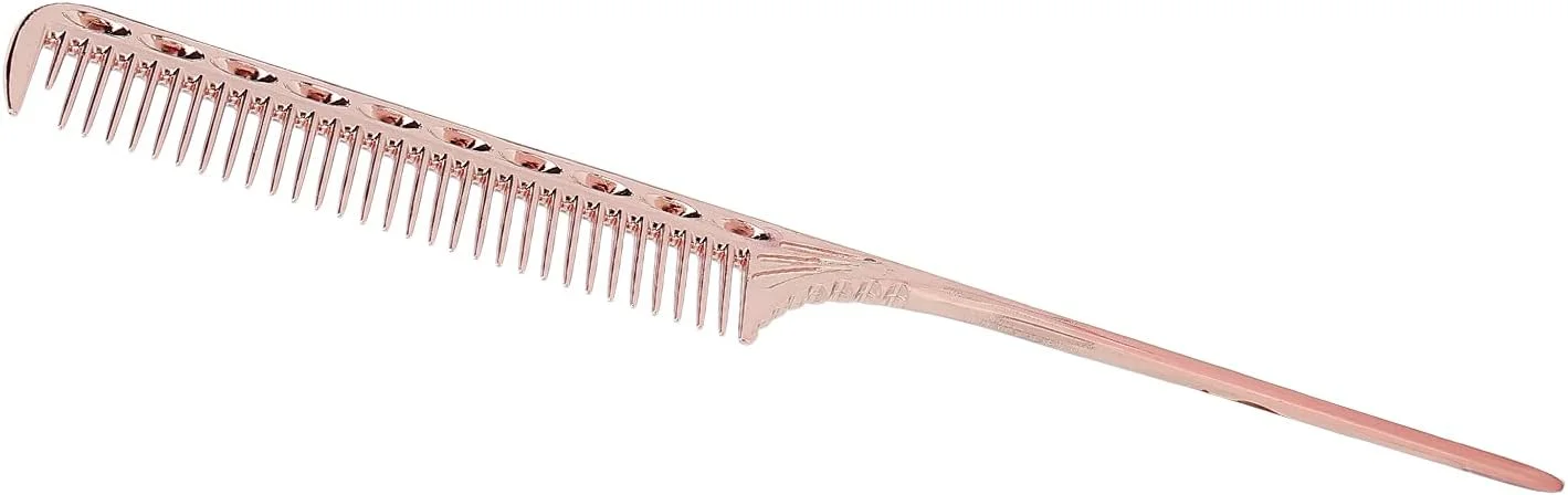 شانه فرق سر Cryfokt، شانه دم موشی سبک وزن و بی ضرر برای مو و پوست سر برای خانم ها برای جدا کردن، شانه زدن به عقب و حالت دادن (رزگلد)