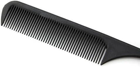 شانه حالت دهنده مو اریکوتری - شانه دم باریک حرفه ای و بادوام 9 اینچی مشکی رنگ برای آرایشگاه، مقاوم در برابر حرارت، ضد الکتریسیته ساکن، مناسب برای آقایان و بانوان