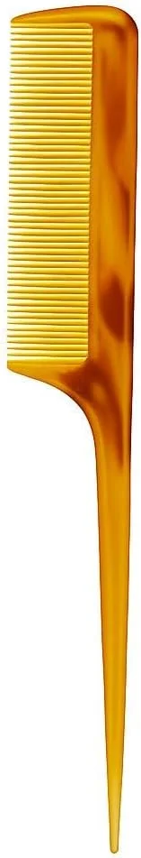Fitto Fine Tail Comb Plastic Yellow - Rat Tail Styling Comb for Hair Sectioning, Backcombing, Teasing & Styling