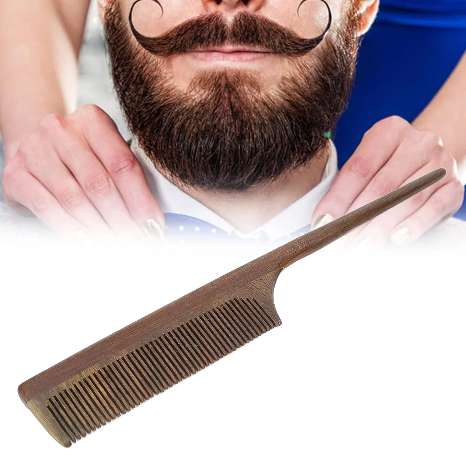 شانه دم چوبی فگایو، شانه موی دست ساز برای جلوگیری از گره خوردگی. ایده آل برای ریش