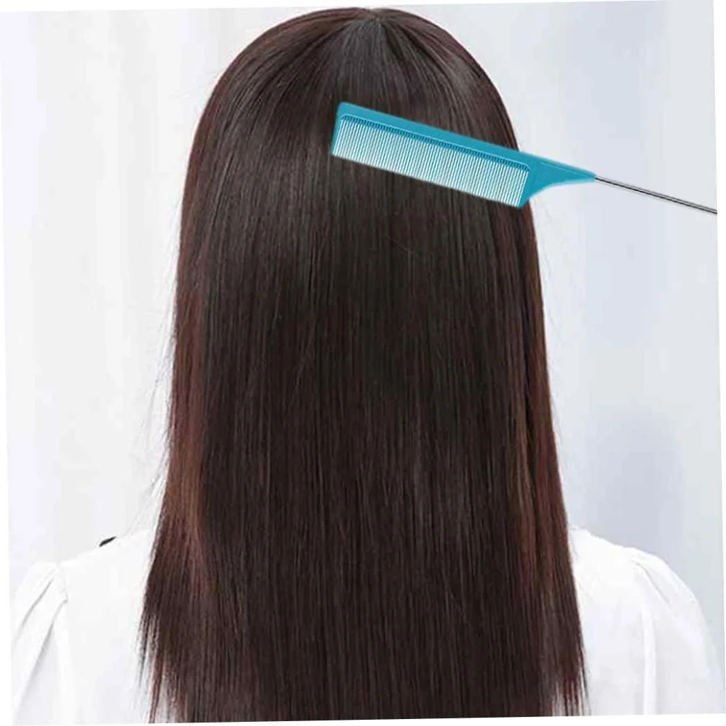 شانه مو، شانه دم باریک حرفه ای مد روز، شانه دم موشی کربنی، شانه های لیفتینگ دم موشی، آبی