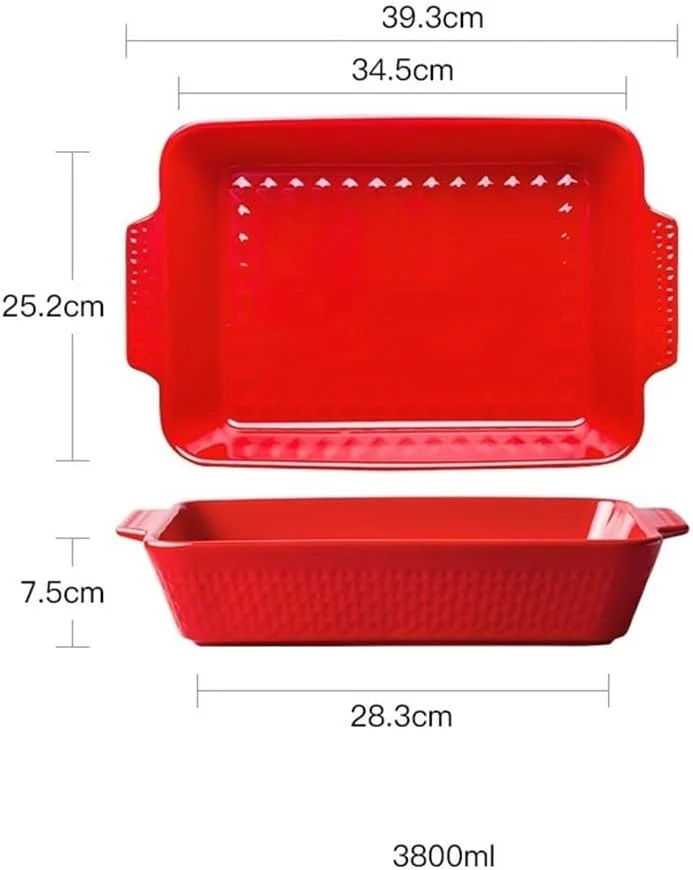 ظرف پخت مستطیلی بزرگ سرامیکی مناسب فر و مایکروویو برای مصارف خانگی، ظرف پخت دو نفره، ظرف پخت برنج و پنیر، مناسب برای پخت و پز ظرف پخت مستطیلی بزرگ سرامیکی مناسب فر و مایکروویو برای مصارف خانگی، ظرف پخت دو نفره، ظرف پخت برنج و پنیر، مناسب برای پخت و پز