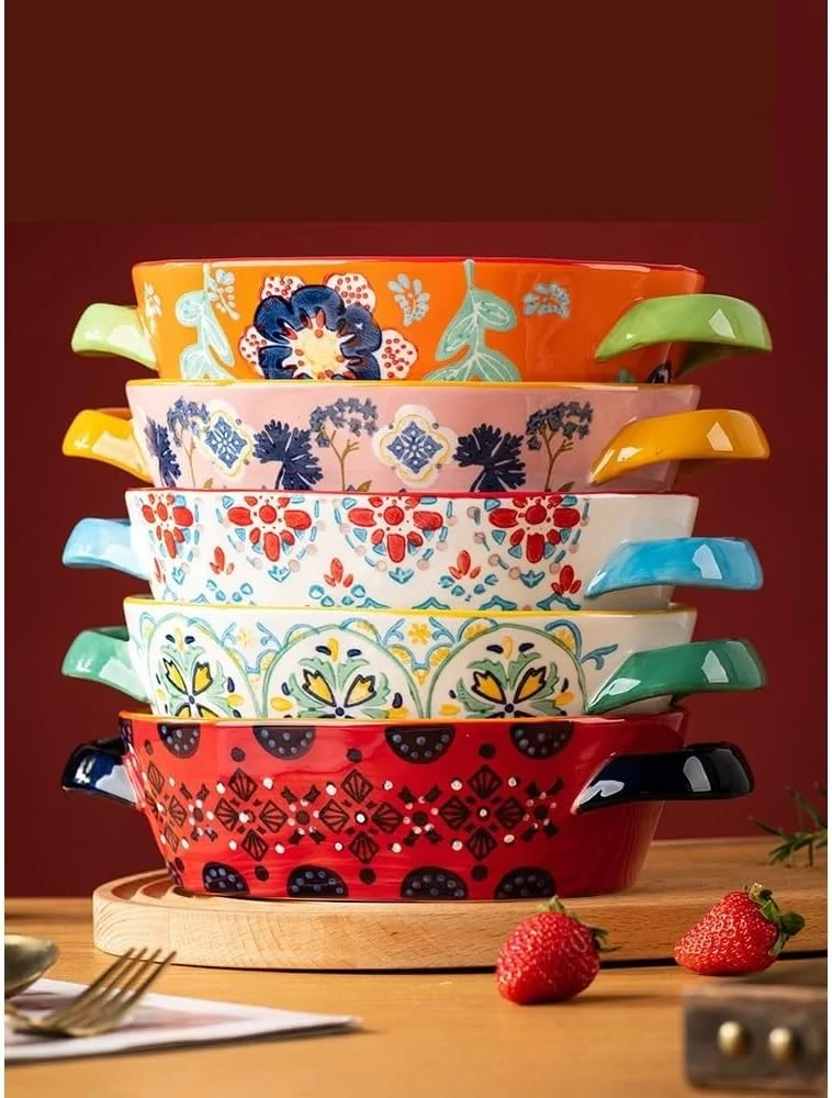 ظروف فر لازانیا با ظرفیت 800 میلی لیتر برای پخت، کیک، آشپزخانه، مایکروویو، ظروف سرامیکی ایمن برای شستشو در ماشین ظرفشویی، لوازم پخت با دستگیره ظرف پخت ظروف فر لازانیا با ظرفیت 800 میلی لیتر برای پخت، کیک، آشپزخانه، مایکروویو، ظروف سرامیکی ایمن برای شستشو در ماشین ظرفشویی، لوازم پخت با دستگیره ظرف پخت