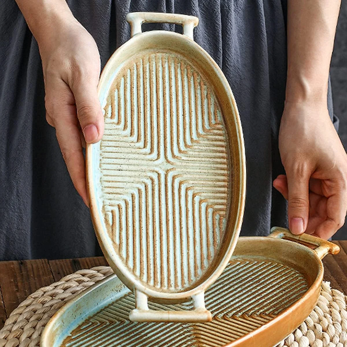 ظروف پخت سرامیکی، ظروف سرامیکی برای پخت، ظرف پخت چینی، ظرف خوراک پزی، ست ظروف بیضی شکل، تابه لازانیا برای C () ظروف پخت سرامیکی، ظروف سرامیکی برای پخت، ظرف پخت چینی، ظرف خوراک پزی، ست ظروف بیضی شکل، تابه لازانیا برای C ()