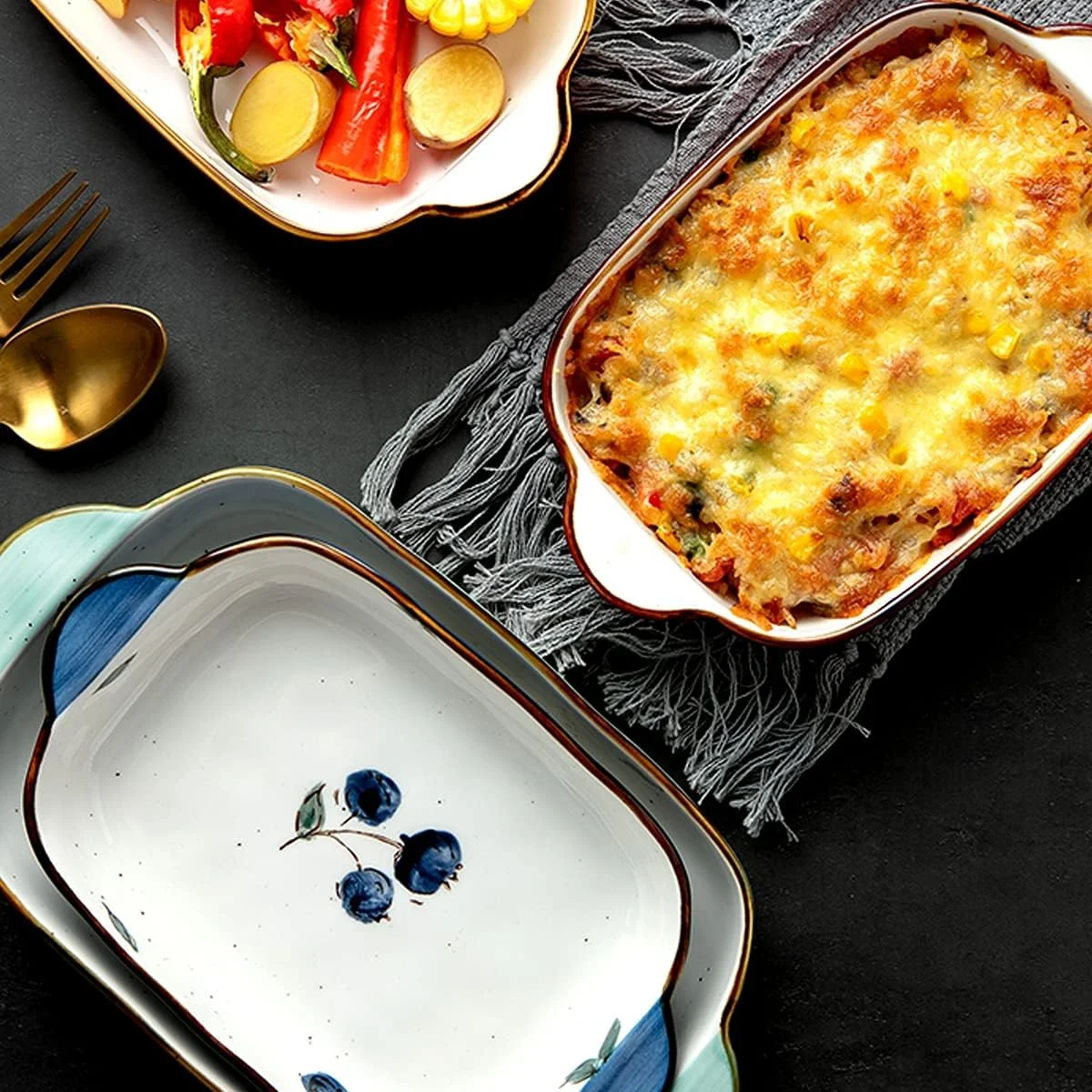 ظروف پخت سرامیکی، ظروف سرامیکی برای پخت و پز، ظروف بزرگ سرامیکی برای پخت غذا، مناسب برای تهیه سوفله، لازانیا، کباب کردن و پخت مستطیلی ظروف پخت سرامیکی، ظروف سرامیکی برای پخت و پز، ظروف بزرگ سرامیکی برای پخت غذا، مناسب برای تهیه سوفله، لازانیا، کباب کردن و پخت مستطیلی