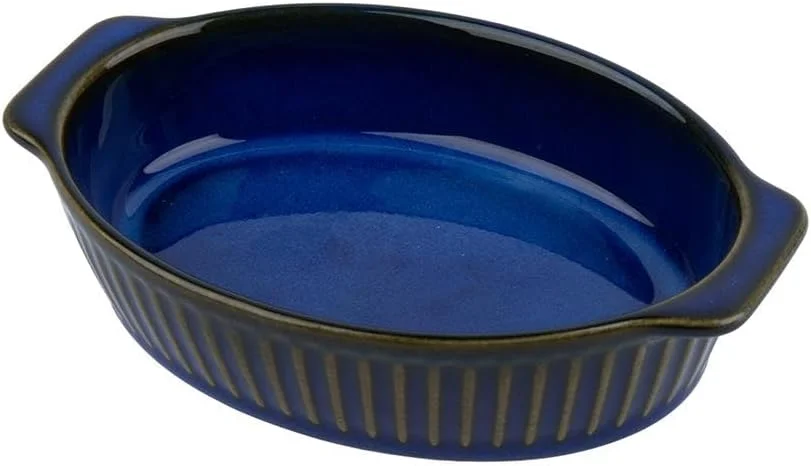 ظرف بیضی شکل طرح برجسته راه راه دایسو، سرمه ای ظرف بیضی شکل طرح برجسته راه راه دایسو، سرمه ای