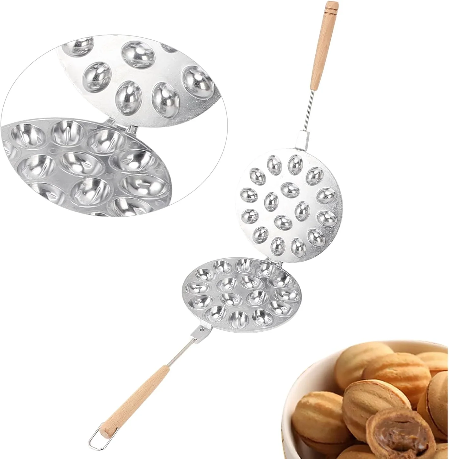 قالب شیرینی پزی Cryfokt، قالب پخت و پز صفحه آلیاژ آلومینیوم نچسب با تمیز کردن آسان، شکل بیضی برای نانوایی خانگی (نوع 2)