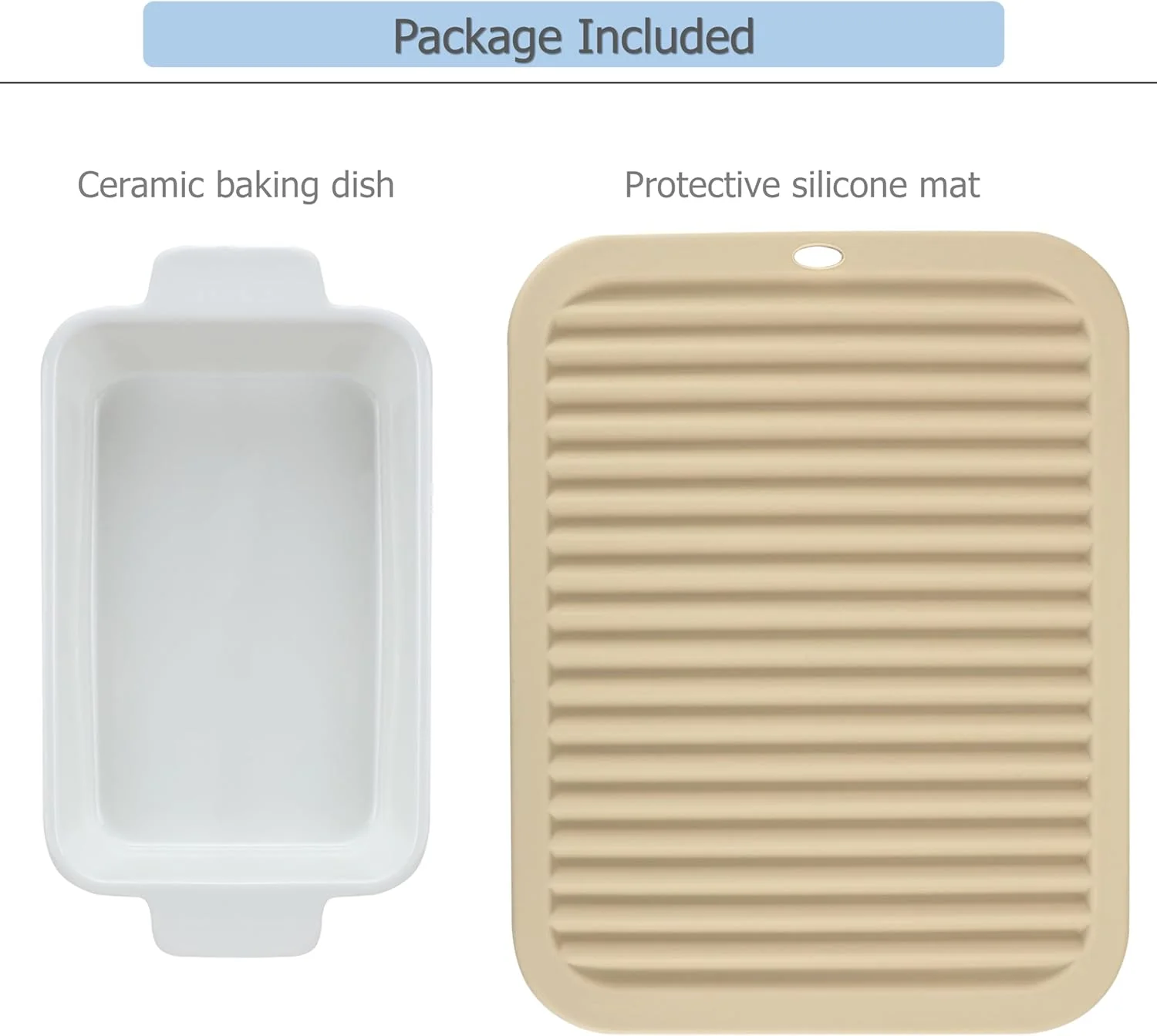 ظرف سرامیکی پخت و پز EIKS با دستگیره و زیرانداز سیلیکونی برای سرو لازانیا، گوشت، برنج، پاستا، نان، و غذاهای خورشتی (سفید، 9.5 اینچ) ظرف سرامیکی پخت و پز EIKS با دستگیره و زیرانداز سیلیکونی برای سرو لازانیا، گوشت، برنج، پاستا، نان، و غذاهای خورشتی (سفید، 9.5 اینچ)