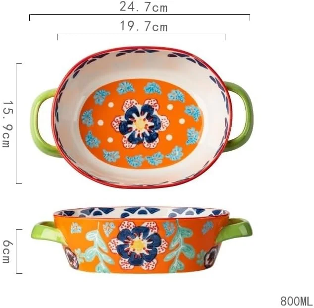 ظرف پخت سرامیکی آشپزخانه، ظروف پخت با ظرفیت 800 میلی لیتر، ست ظروف پخت با دسته، سینی لازانیا برای پخت، کیک، آشپزخانه، مایکروویو، قابل استفاده در ماشین ظرفشویی ظرف پخت سرامیکی آشپزخانه، ظروف پخت با ظرفیت 800 میلی لیتر، ست ظروف پخت با دسته، سینی لازانیا برای پخت، کیک، آشپزخانه، مایکروویو، قابل استفاده در ماشین ظرفشویی