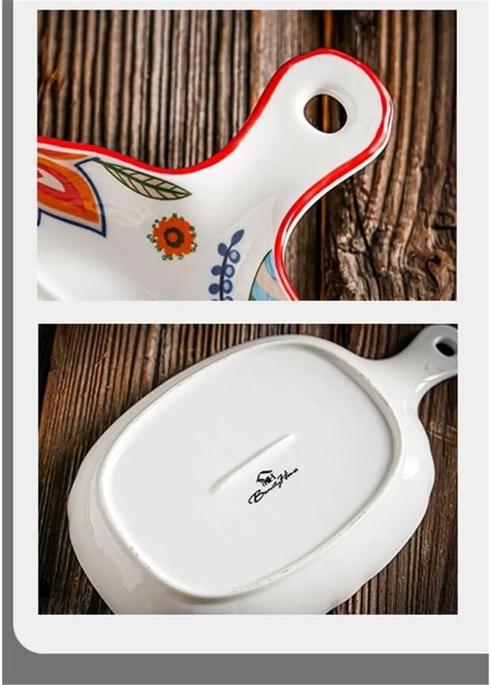 ظرف پخت سرامیکی آشپزخانه، سینی پخت پیتزا خانگی با یک دسته برای فر مایکروویو، ظرف پخت خلاقانه با یک دسته، لوازم پخت و پز ظرف پخت سرامیکی آشپزخانه، سینی پخت پیتزا خانگی با یک دسته برای فر مایکروویو، ظرف پخت خلاقانه با یک دسته، لوازم پخت و پز