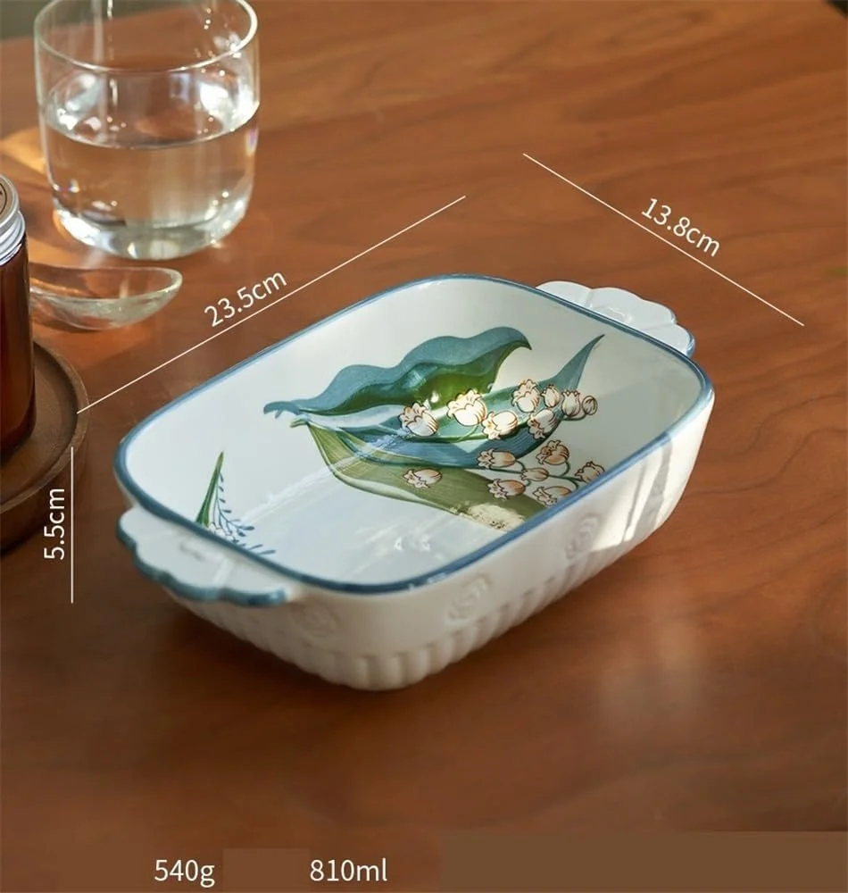 ظرف پخت سرامیکی آشپزخانه، سینی پخت چند منظوره با دو دسته، لوازم پخت خانگی، ظروف، فر پخت، برنج، قابل استفاده در مایکروویو ظرف پخت سرامیکی آشپزخانه، سینی پخت چند منظوره با دو دسته، لوازم پخت خانگی، ظروف، فر پخت، برنج، قابل استفاده در مایکروویو