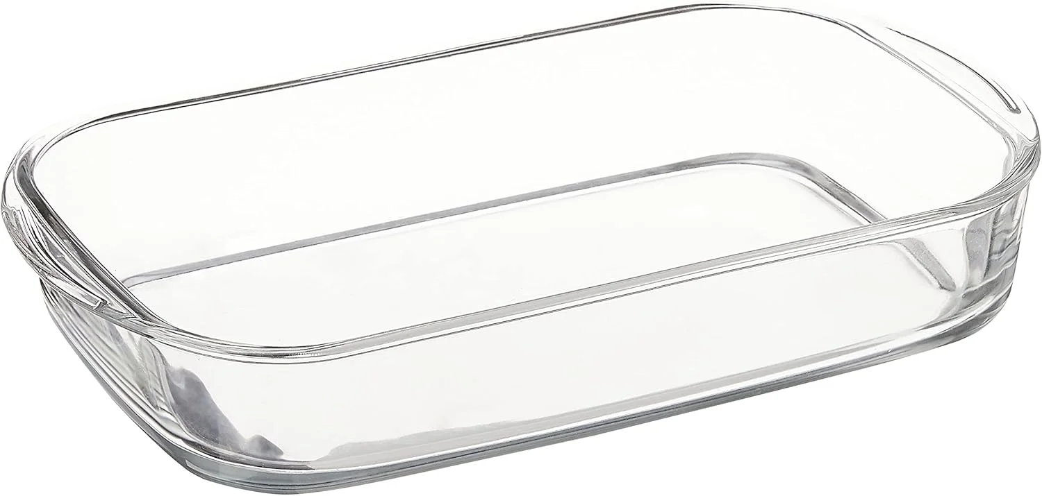 NADIR Sempre Ovenware M Rect Roaster 4L - Versatile Tempered Glass Baking Sheet