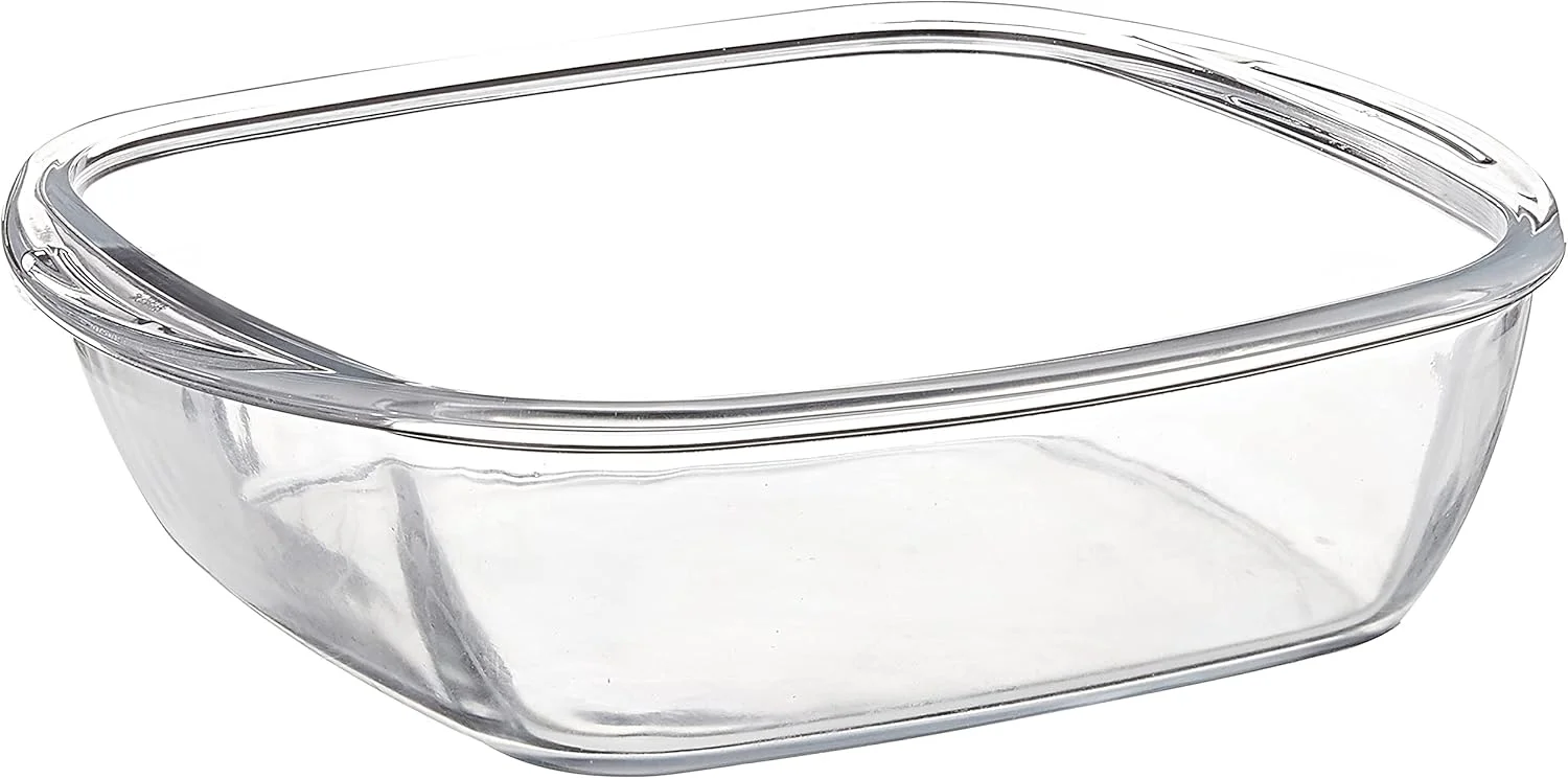 ظرف فر مربع نادیر سمپره مدل L با حجم 2.4 لیتر - دیس شیشه ای چند منظوره