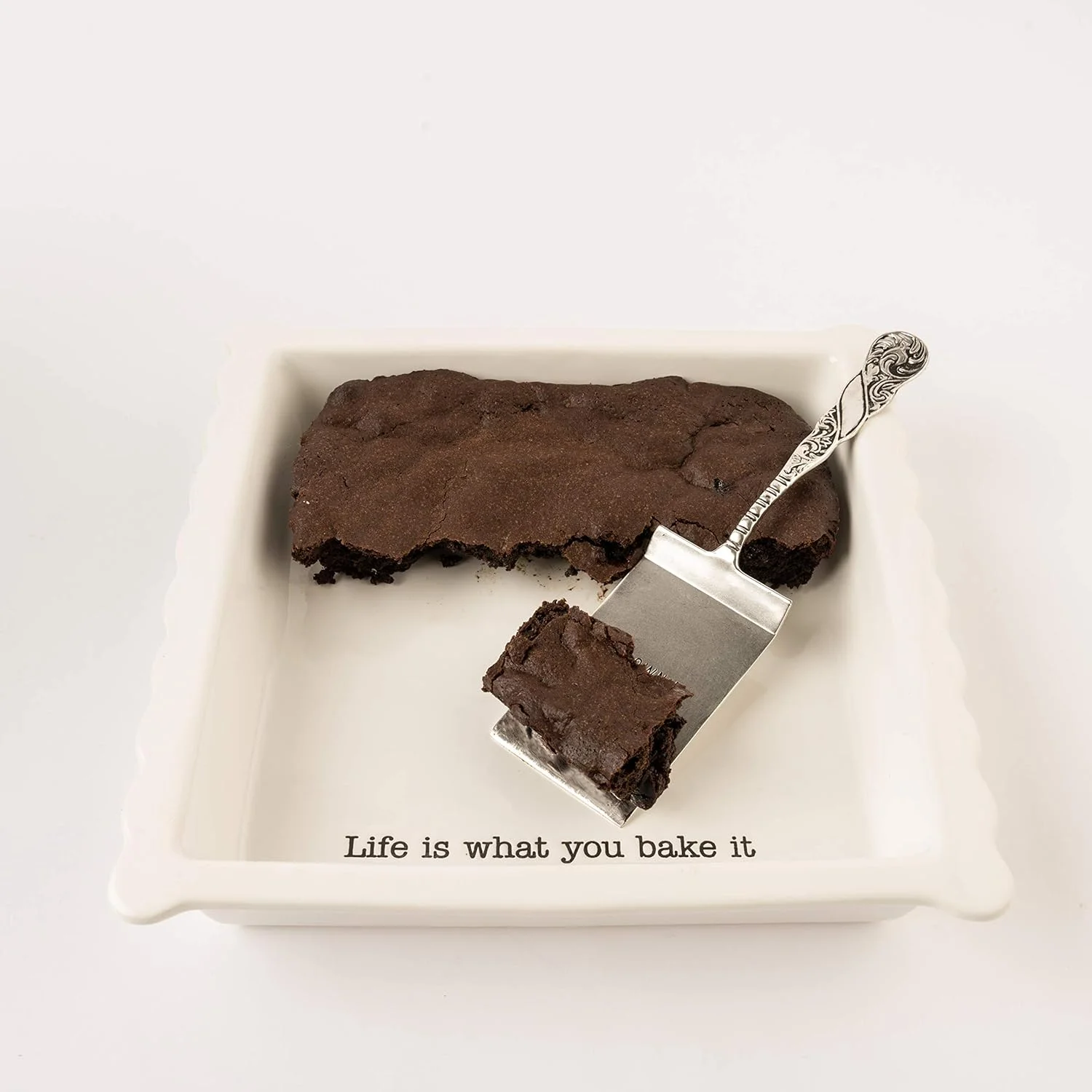 ست ظرف سرامیکی براونی ماد پای، 8.5 سانتی متر ارتفاع X 34 سانتی متر طول X 33.3 سانتی متر عرض، سفید