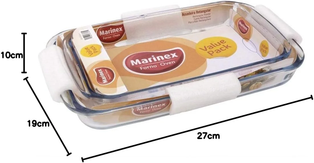 ست ظرف پیرکس مستطیلی ۲ پارچه Marinex Nadir Figueiredo