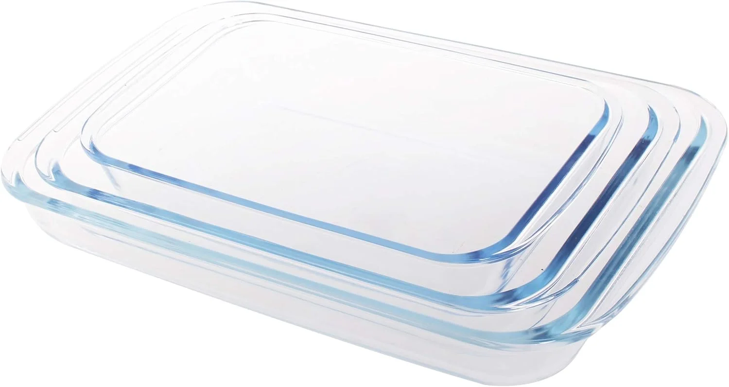 ست ظروف پیرکس مستطیلی 3 تکه تالیونا - 1.6، 2.2 و 3 لیتری، شفاف، شیشه بوروسیلیکات، TL2213523