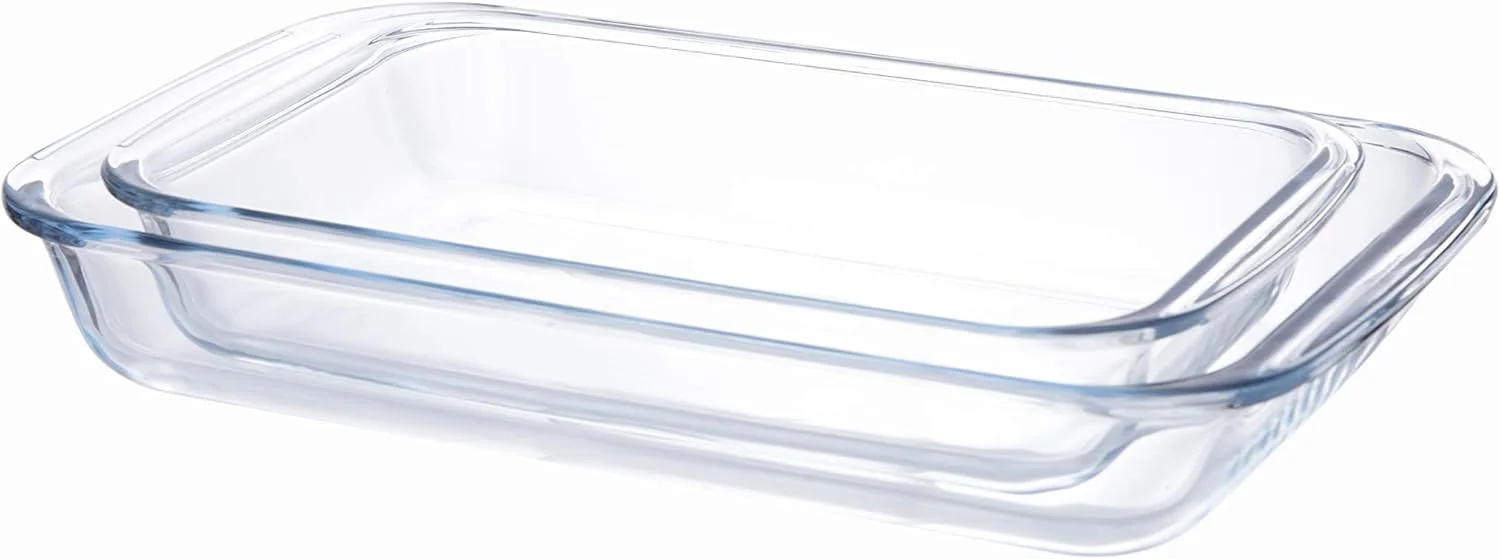 ست ظروف پیرکس مستطیلی دو تکه تالیونا - 1 و 1.6 لیتر، شفاف، شیشه بوروسیلیکات، TL2213524