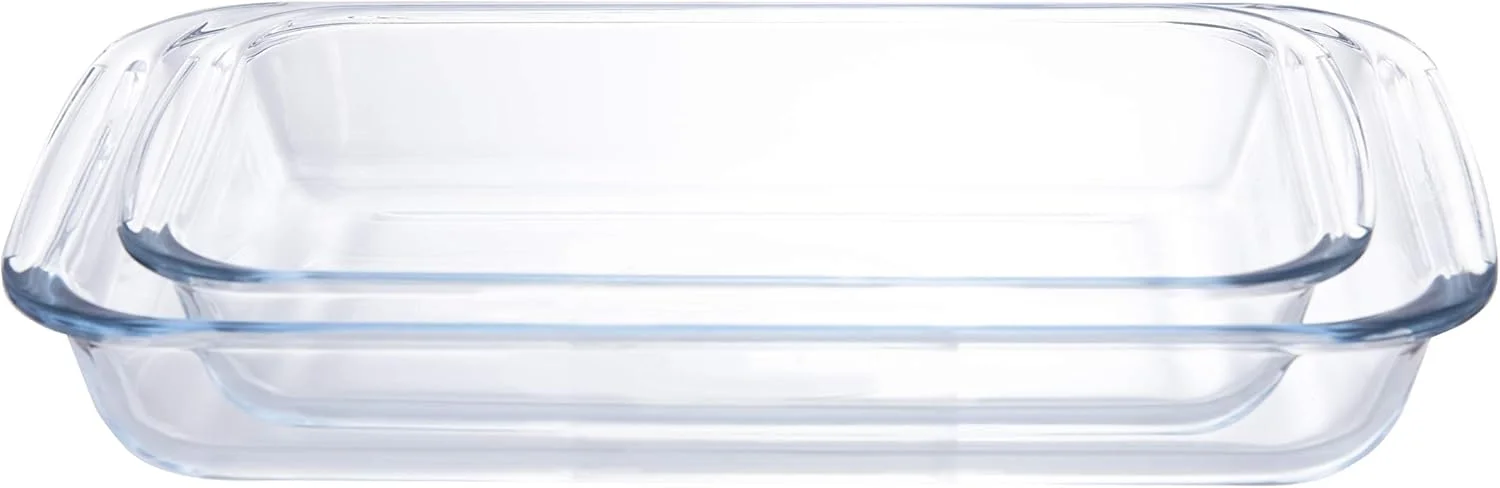 ست ظروف پیرکس مستطیلی دو تکه تالیونا - 1 و 1.6 لیتر، شفاف، شیشه بوروسیلیکات، TL2213524