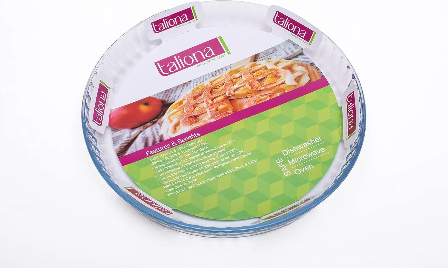 ظرف پیرکس گرد تالیونا 30 سانتی متر، شفاف، شیشه بوروسیلیکات، TL2213520