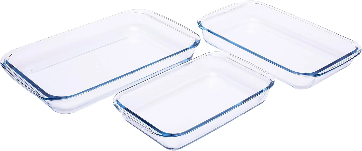 ست ظروف پیرکس مستطیلی 3 تکه تالیونا - 1.6، 2.2 و 3 لیتری، شفاف، شیشه بوروسیلیکات، TL2213523