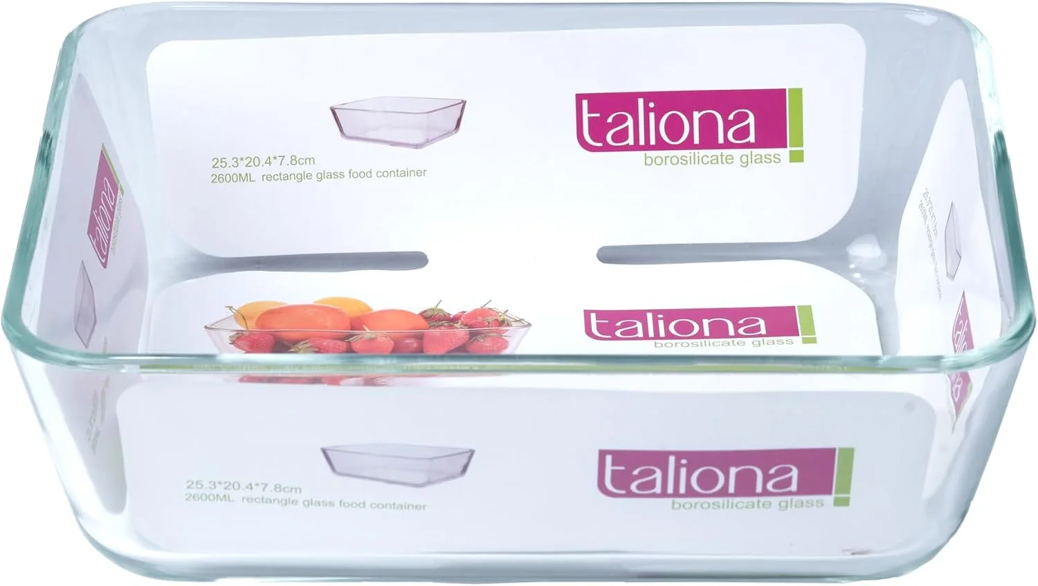ظرف مستطیلی پیرکس تالیونا، با ظرفیت 2.6 لیتر