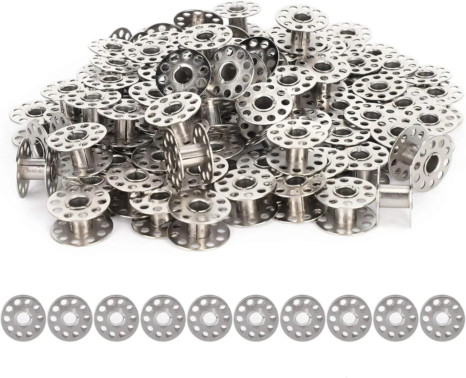 ماسوره چرخ خیاطی GGOOT، 100 عددی، ماسوره های فلزی خانگی، قطعات جایگزین ماسوره های جهانی