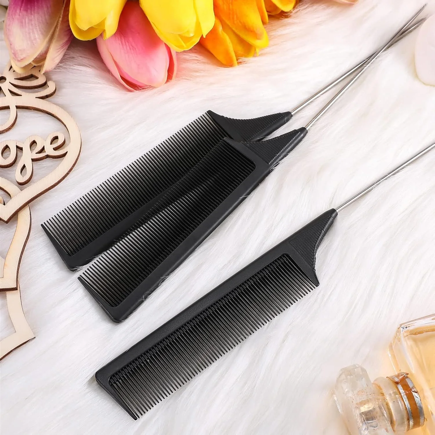 بوکلا، بسته 3 عددی شانه دم موشی، شانه پوش دهنده مقاوم در برابر حرارت با پین فولادی (مشکی) بوکلا، بسته 3 عددی شانه دم موشی، شانه پوش دهنده مقاوم در برابر حرارت با پین فولادی (مشکی)