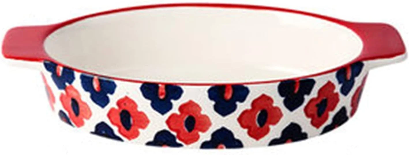 سینی سرامیکی نچسب برای پخت و پز، بشقاب خانگی برای پخت پنیر، بشقاب برنج پخته شده، ظروف مخصوص مایکروویو