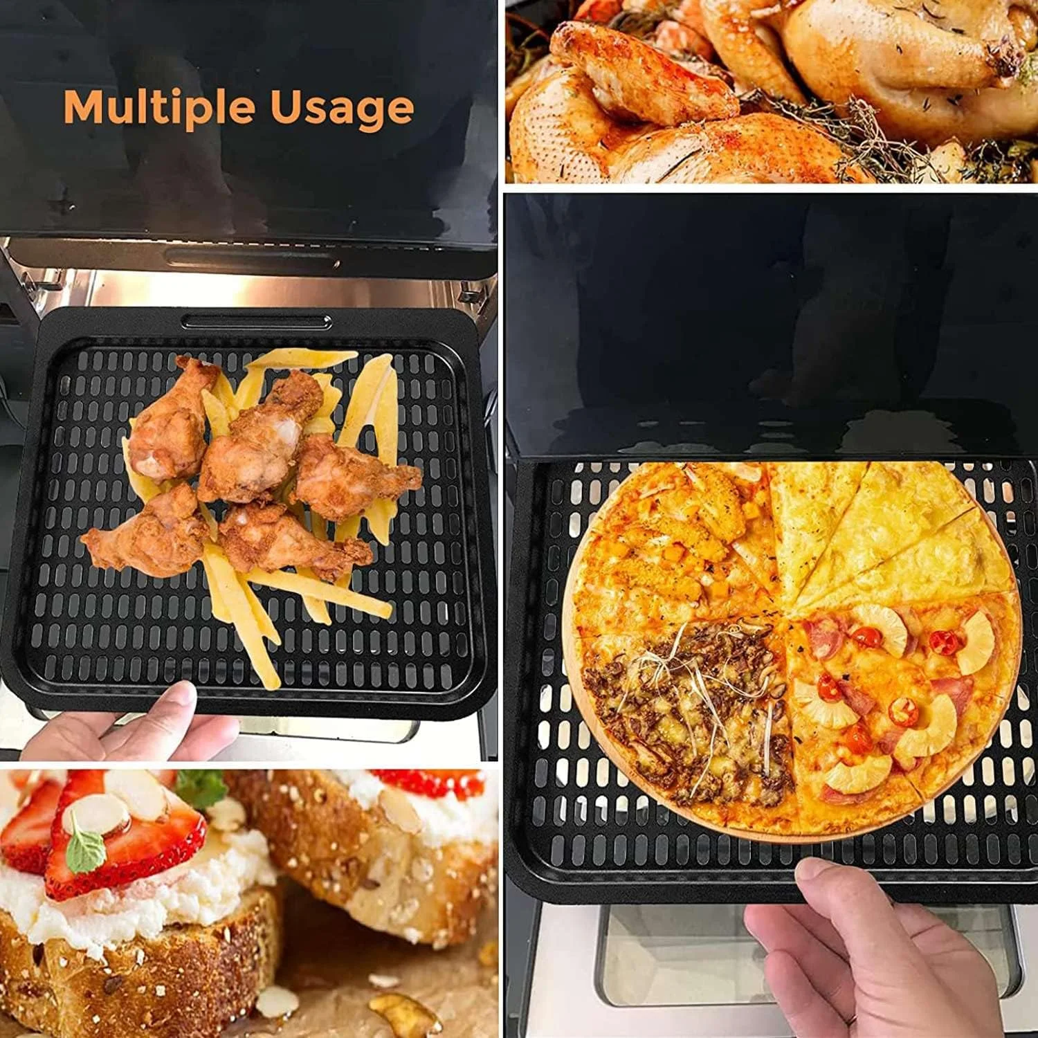 ست 2 تایی صفحه پخت و پز، لوازم جانبی توری پخت و پز 10 کوارت، مناسب فر و ماشین ظرفشویی (10 کوارت) ست 2 تایی صفحه پخت و پز، لوازم جانبی توری پخت و پز 10 کوارت، مناسب فر و ماشین ظرفشویی (10 کوارت)