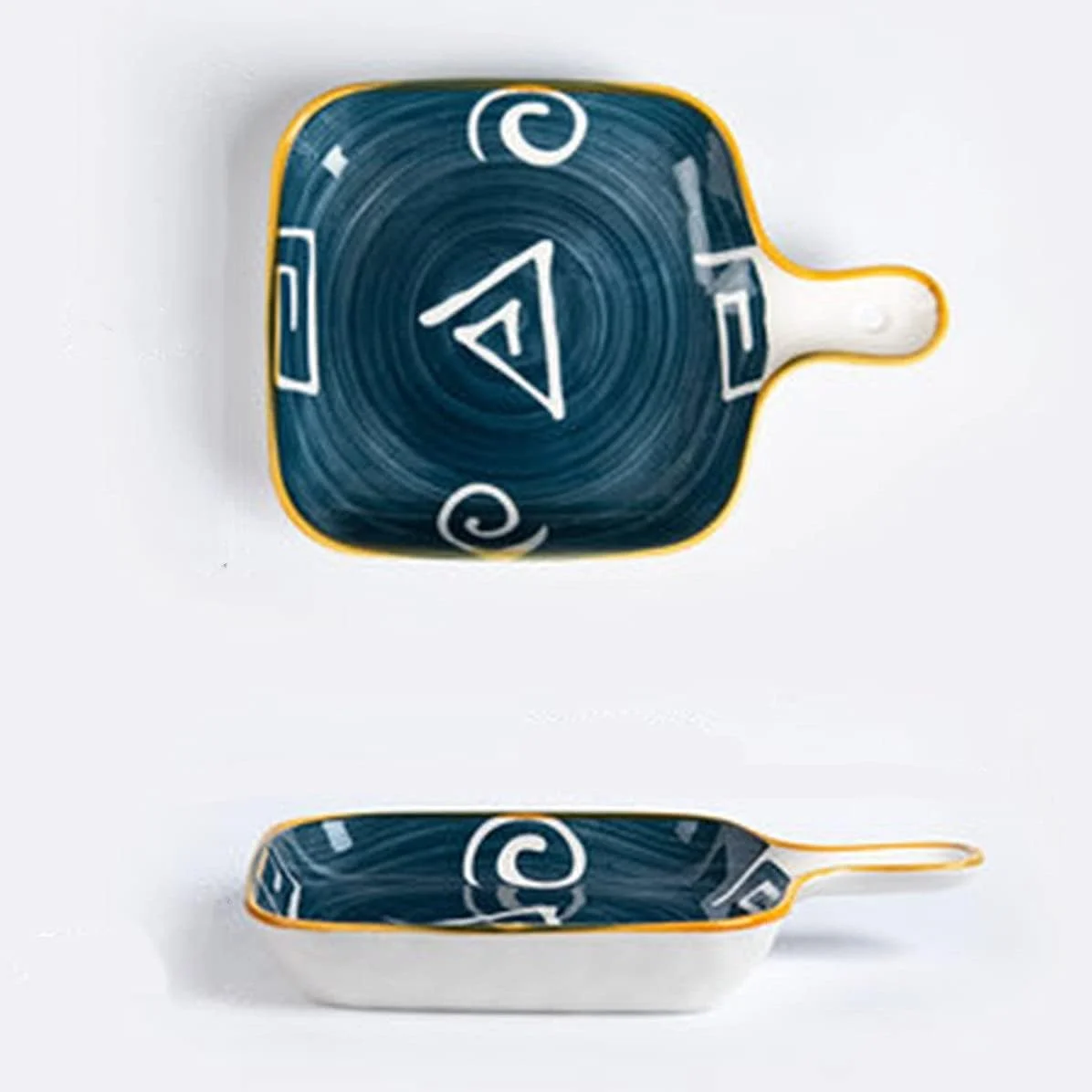 سینی فر سرامیکی نچسب ظروف نوردیک با دسته ظروف پخت سرامیکی پخت خانگی بشقاب شام غربی بشقاب بشقاب تک دسته بشقاب صبحانه