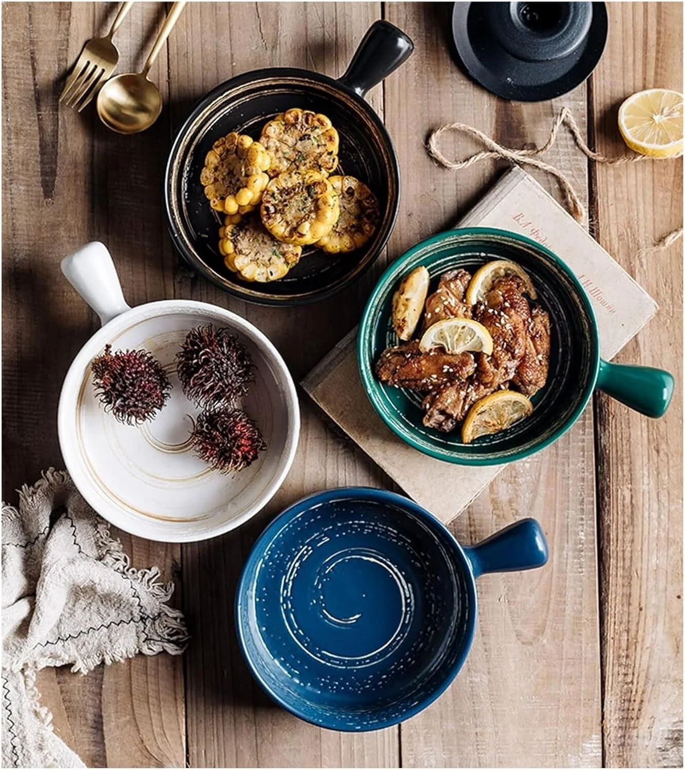 کاسه سوپ، سینی برشتهکن میناکاری شده، ست سینی فر، کاسه سوپ سرامیکی چینی با دسته 600 میلیلیتر، ظرف پخت کوچک برای فر گرد سرامیکی، ظرف لازانیا سرامیکی (آبی) کاسه سوپ، سینی برشتهکن میناکاری شده، ست سینی فر، کاسه سوپ سرامیکی چینی با دسته 600 میلیلیتر، ظرف پخت کوچک برای فر گرد سرامیکی، ظرف لازانیا سرامیکی (آبی)