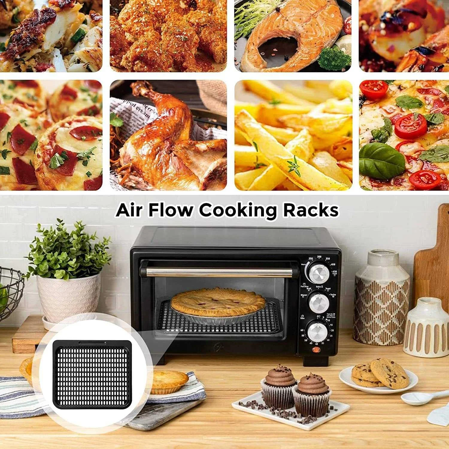 ست 2 تایی صفحه پخت و پز، لوازم جانبی توری پخت و پز 10 کوارت، مناسب فر و ماشین ظرفشویی (10 کوارت) ست 2 تایی صفحه پخت و پز، لوازم جانبی توری پخت و پز 10 کوارت، مناسب فر و ماشین ظرفشویی (10 کوارت)