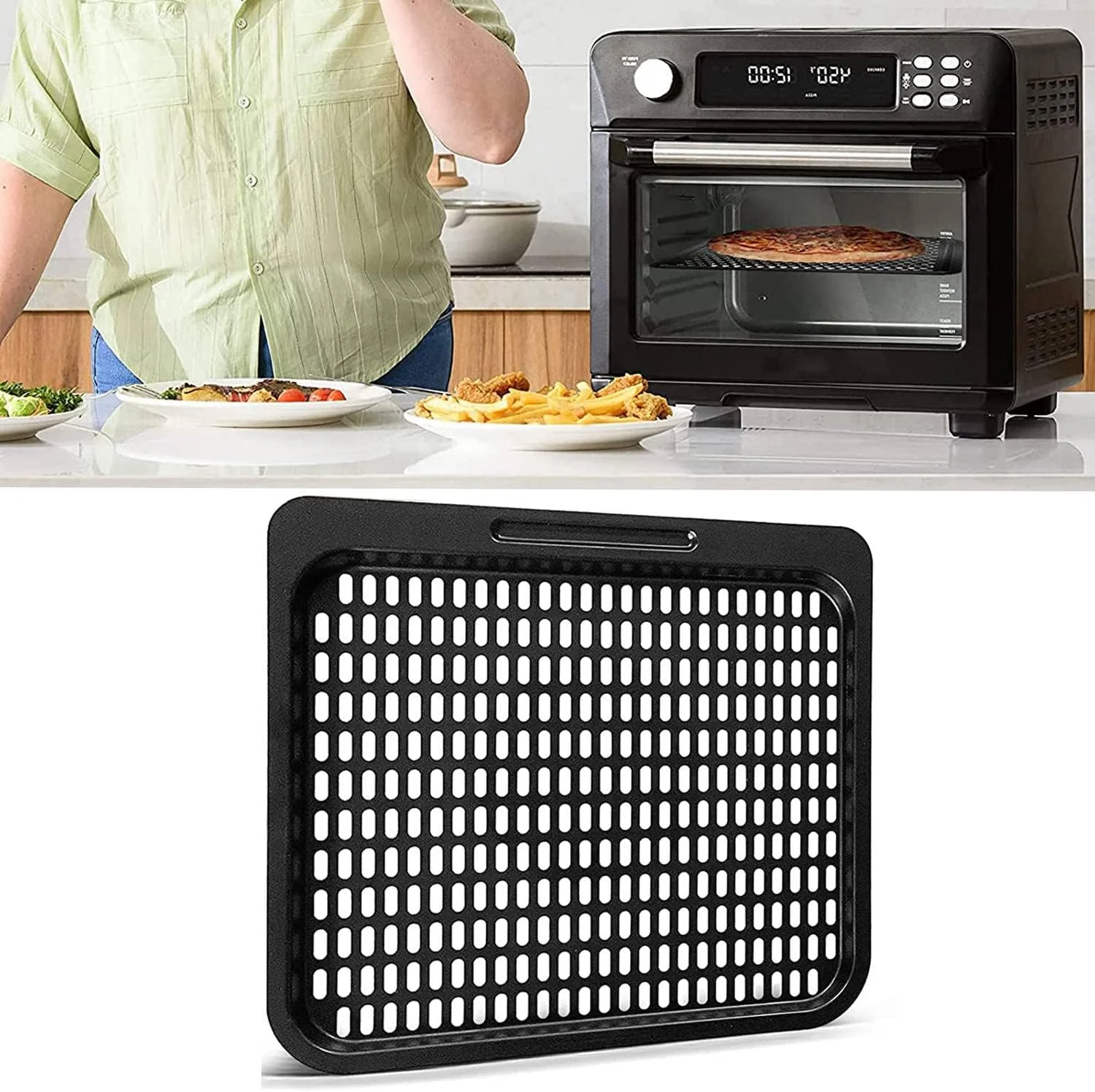 ست 2 تایی صفحه پخت و پز، لوازم جانبی توری پخت و پز 10 کوارت، مناسب فر و ماشین ظرفشویی (10 کوارت) ست 2 تایی صفحه پخت و پز، لوازم جانبی توری پخت و پز 10 کوارت، مناسب فر و ماشین ظرفشویی (10 کوارت)