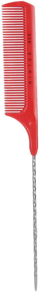 شانه هایلایت مو، شانه دم موشی مارپیچ، شانه حالت دهنده مو، شانه صاف کننده مو، شانه ضد الکتریسیته ساکن برای مراقبت از مو، مناسب برای آرایشگران، استفاده در منزل، سالن زیبایی، قرمز