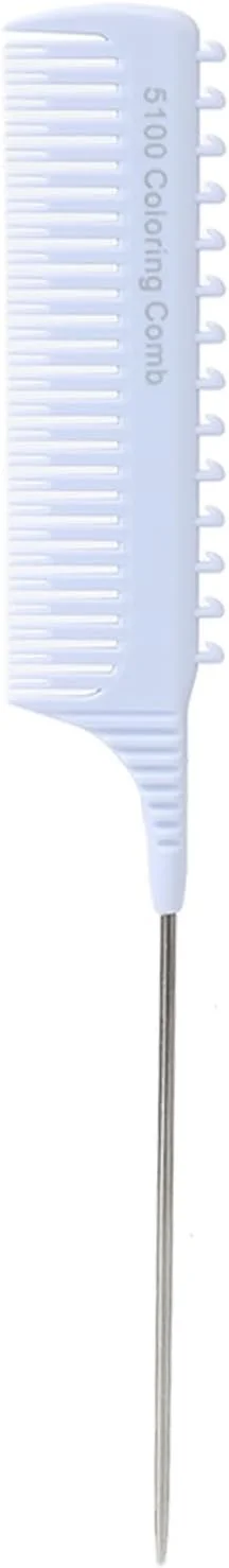 ست شانه هایلایت، شانه بافت موی حرفه ای برای آرایشگر، شانه دم موشی، شانه رنگ مو هایلایت با نوک فلزی، شانه بالیاژ (بنفش یاسی)