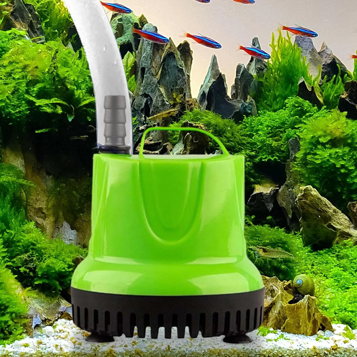 پمپ آب غوطه ور آکواریوم | پمپ آبنما - دستگاه گردش آب غوطه ور بی صدا با مکنده برای زهکشی، آبیاری هیدروپونیک، سامپ، باغ، استخر روباز، تراریوم پمپ آب غوطه ور آکواریوم | پمپ آبنما - دستگاه گردش آب غوطه ور بی صدا با مکنده برای زهکشی، آبیاری هیدروپونیک، سامپ، باغ، استخر روباز، تراریوم