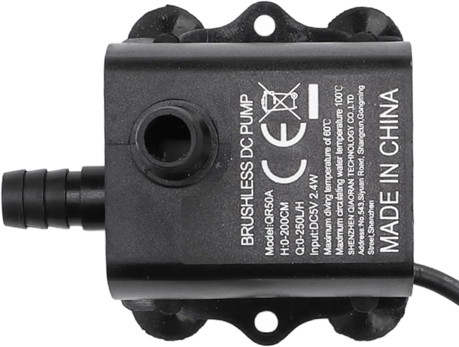 پمپ آب شناور کوچک با ارتفاع پمپاژ 0-200 سانتی متر، جریان آب 0-250 لیتر در ساعت، استاندارد IP68، پمپ آب USB با ولتاژ DC5V و توان 2.4 وات به همراه نشانگر LED پمپ آب شناور کوچک با ارتفاع پمپاژ 0-200 سانتی متر، جریان آب 0-250 لیتر در ساعت، استاندارد IP68، پمپ آب USB با ولتاژ DC5V و توان 2.4 وات به همراه نشانگر LED