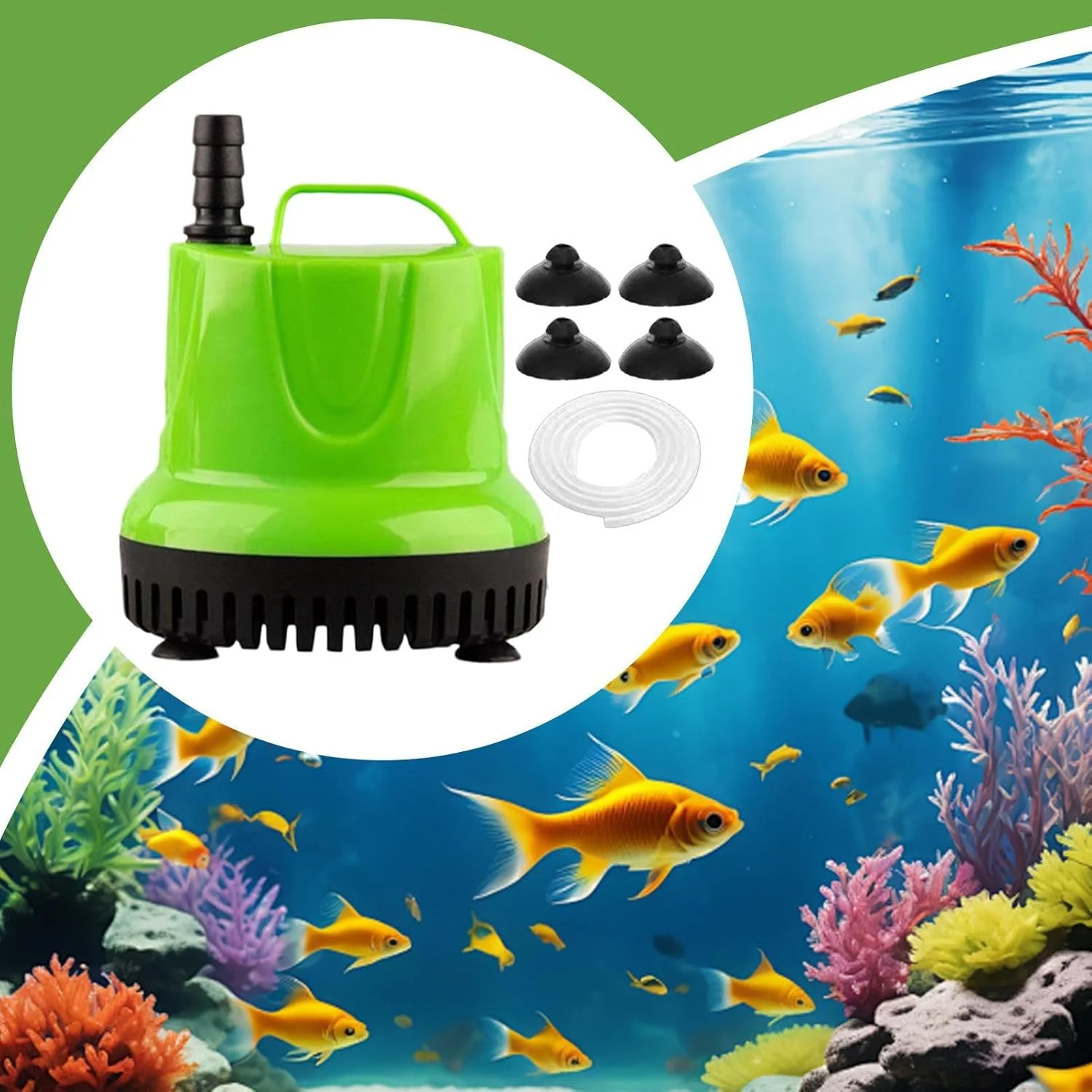 پمپ آب غوطه ور آکواریوم | پمپ آبنما - دستگاه گردش آب غوطه ور بی صدا با مکنده برای زهکشی، آبیاری هیدروپونیک، سامپ، باغ، استخر روباز، تراریوم پمپ آب غوطه ور آکواریوم | پمپ آبنما - دستگاه گردش آب غوطه ور بی صدا با مکنده برای زهکشی، آبیاری هیدروپونیک، سامپ، باغ، استخر روباز، تراریوم