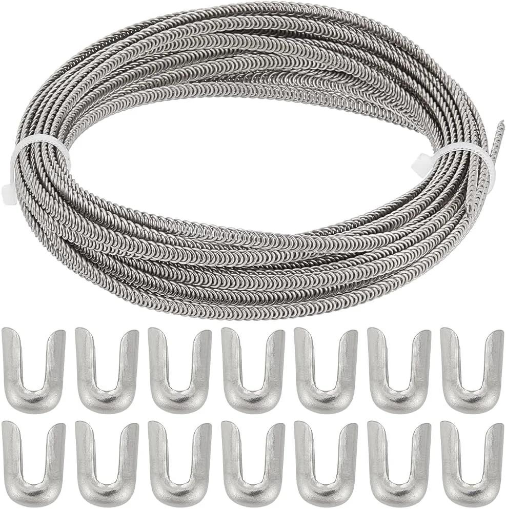 GORGECRAFT استخوان فلزی مارپیچ 5 متری در ابعاد 4 میلی متر به همراه 20 عدد روکش استیل ضد زنگ برای نوک استخوان مارپیچ، روکش سیم مارپیچ، مجموعه فنر استخوانی، ساختار و فرم دهی برای کرست و خیاطی DIY