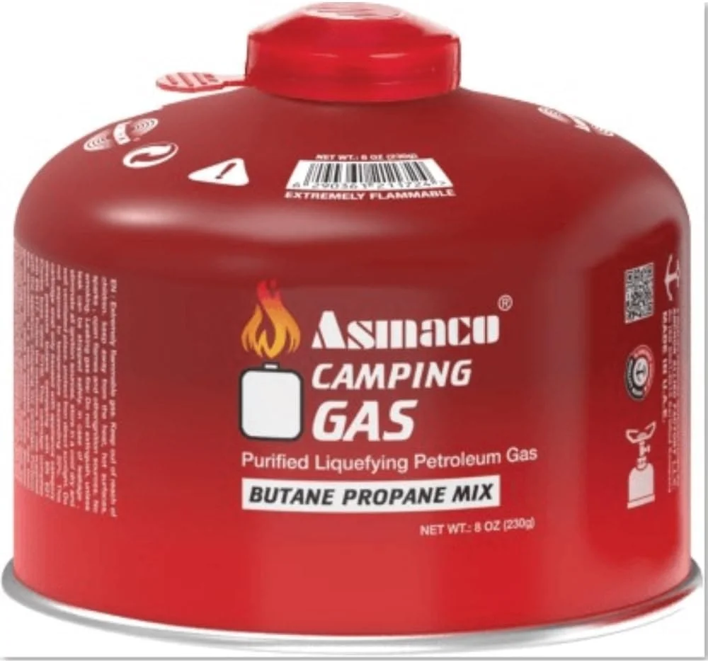 گاز بوتان قابل حمل آسماکو برای کمپینگ - مخلوط پروپان - 230 گرم - مجموعه 1 عددی گاز بوتان قابل حمل آسماکو برای کمپینگ - مخلوط پروپان - 230 گرم - مجموعه 1 عددی