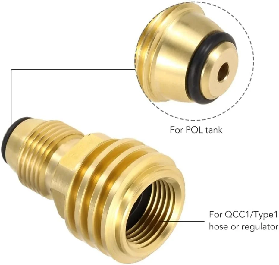 آداپتور مخزن پروپان جهانی ANPTGHT، تبدیل شیر سرویس مخزن POL LP قدیمی به QCC1 / شیلنگ یا رگولاتور Type1، شیر مخزن LP 100 پوندی به اتصالات آداپتور گاز برنجی جامد Type-1، 2 عدد آداپتور مخزن پروپان جهانی ANPTGHT، تبدیل شیر سرویس مخزن POL LP قدیمی به QCC1 / شیلنگ یا رگولاتور Type1، شیر مخزن LP 100 پوندی به اتصالات آداپتور گاز برنجی جامد Type-1، 2 عدد