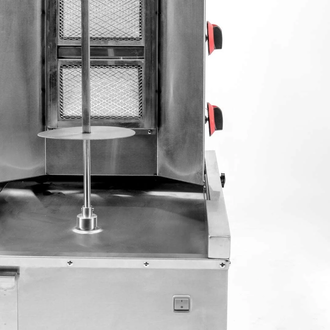 دستگاه کباب ترکی گازی اتوماتیک با 4 شعله، تجهیزات رومیزی برای تهیه گوشت