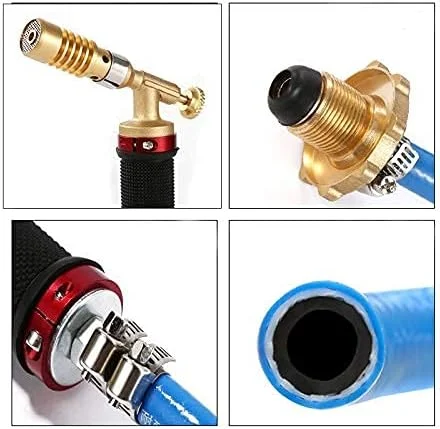 مشعل جوشکاری با احتراق الکترونیکی گاز پروپان مایع Anonime با شلنگ 2.5 متری برای لحیم کاری، جوشکاری، پخت و پز، گرمایش، تمام مس مشعل جوشکاری با احتراق الکترونیکی گاز پروپان مایع Anonime با شلنگ 2.5 متری برای لحیم کاری، جوشکاری، پخت و پز، گرمایش، تمام مس